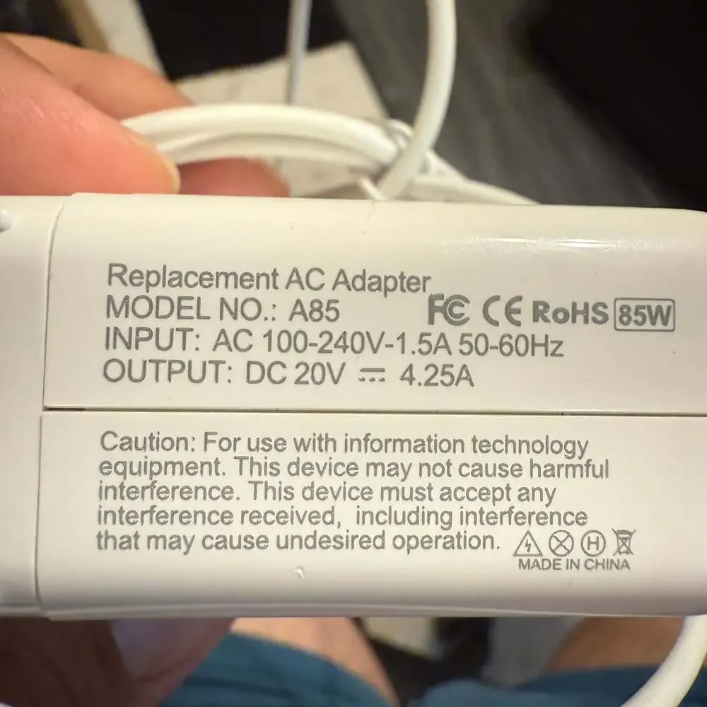 Replacement 60W MagSafe AC Adapter for MacBook Pro 13 (A1184)